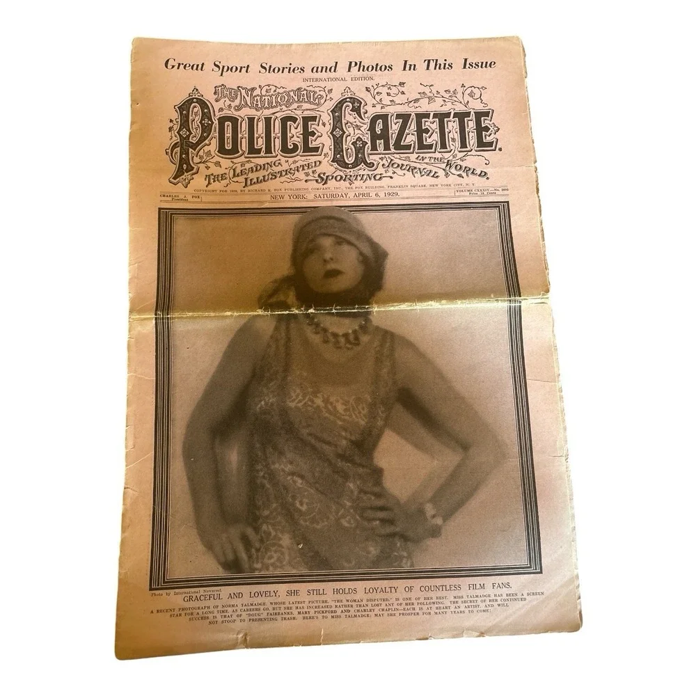 National Police Gazette Journals lot with damage